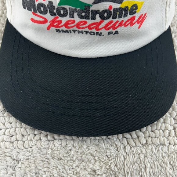 Vintage Motodrome Speedway Snapback Hat OSFA Racing Cap Two Tone Pennsylvania - Picture 9 of 10